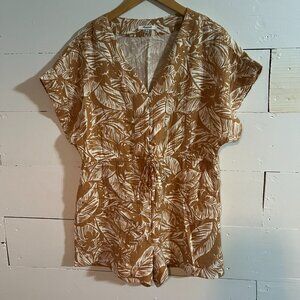 Madewell Lightspun Drawstring Cover-up Romper